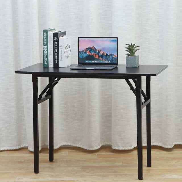 Premium Folding Wooden Computer Space Workstation Desk