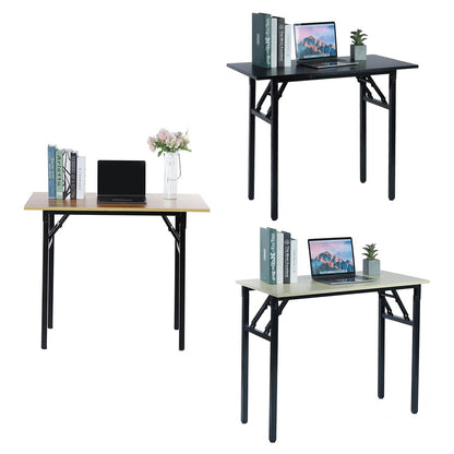 Premium Folding Wooden Computer Space Workstation Desk