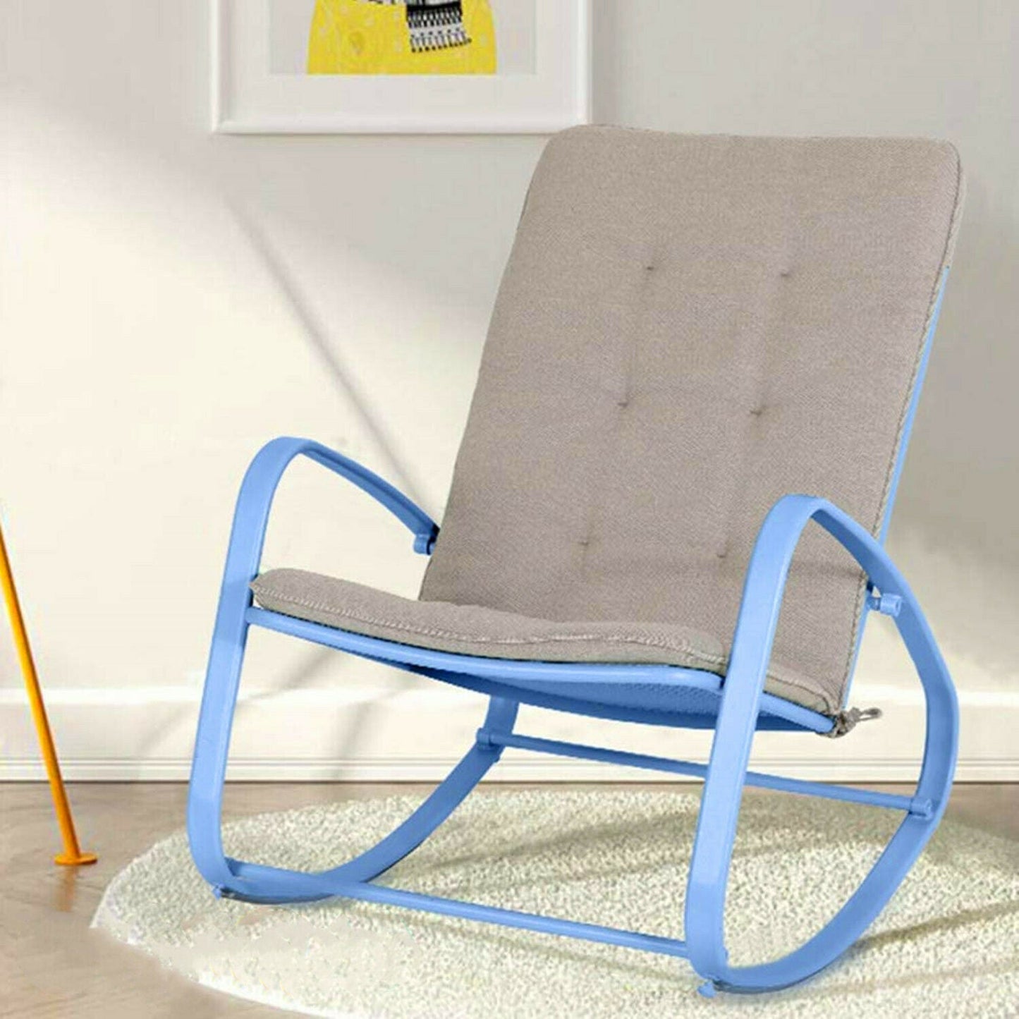 Modern Indoor / Outdoor Cushioned Patio Rocking Chair