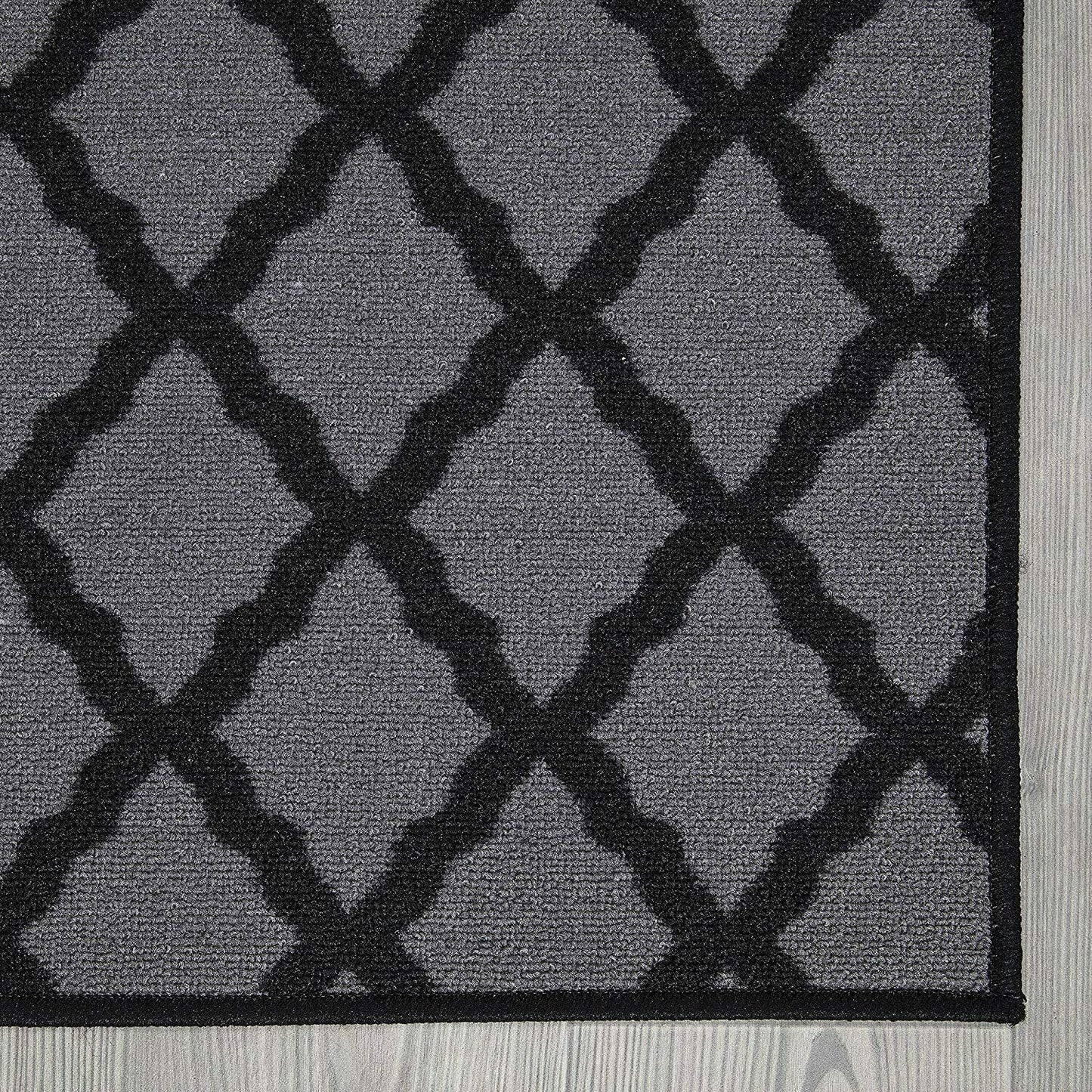 Power Loomed Trellis Hallway Carpet Runner Rug 59"