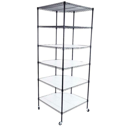 Large Rolling Kitchen / Garage Corner Storage Shelf Rack Stand