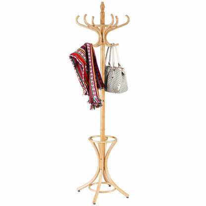 Premium Free Standing Modern Entryway Coat Tree Hanger Rack Stand