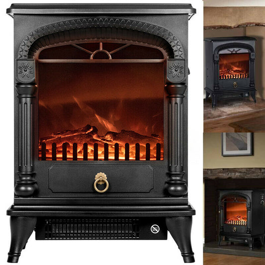 Modern Electric Freestanding Portable Indoor Fireplace Heater 20"