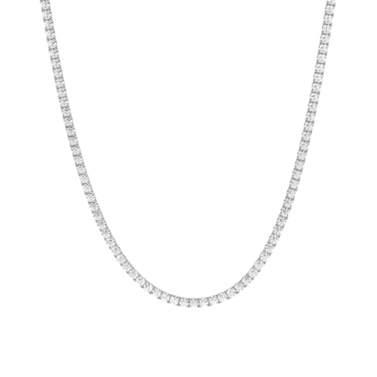 Talia Silver Tennis Necklace - Sample Sale